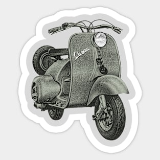 Vintage Vespa Sticker